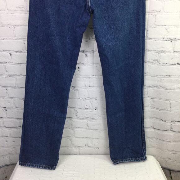 Wrangler Men's Cowboy Medium Wash 5 Pocket Cotton Straight Leg Blue Jeans 34 - Picture 6 of 10